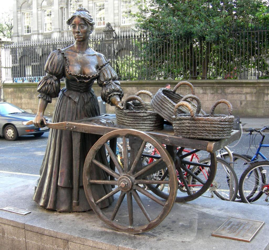 Statue representing Molly Malone in Dublin